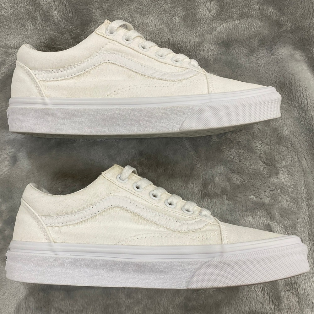 Vans Old Skool Shoes Mens 5.5 True White Colorway Skater Casual Classic Vintage
